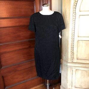 Talbots Black Appliqué Dress